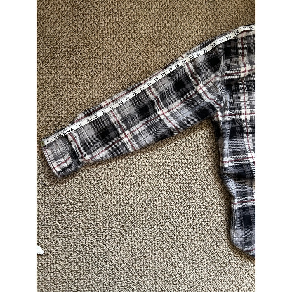 GH Bass Heavy Flannel Work Shirt Pockets Plaid L Large Utility Gorpcore Classic - Picture 6 of 6